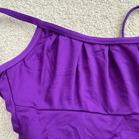 Motionwear Pleated Bust Purple Leotard - Picture 4 of 4